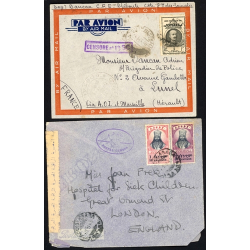 131 - WORLDWIDE WWII MAILS: 1939-45 with 1942 Navy Dept. env. to Wellington with US Navy cancel 
