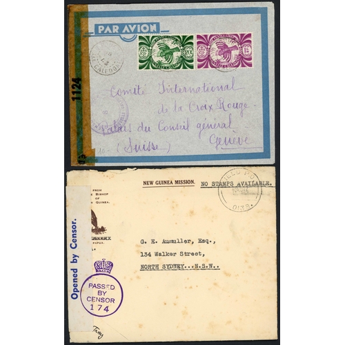 133 - PACIFIC ISLANDS WWII: 1939-1945 with 1944 env. Pitcairn to Pasadena USA franked GVI 3d. tied PITCAIR... 