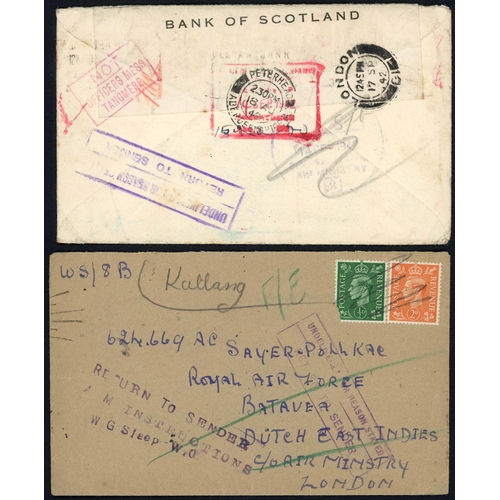 135 - WWII RAF RETURNED MAIL: Group of 1939-45 covers, Air Letter envs. & an Air Letter card. Inc. 4 Aug. ... 