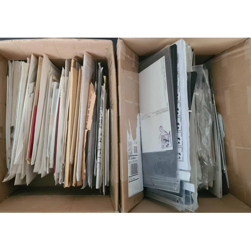 27 - FDCs, SPECIAL COMMEMORATIVE COVERS, CARDS & OTHER POSTAL HISTORY: Two cartons containing a variety o... 