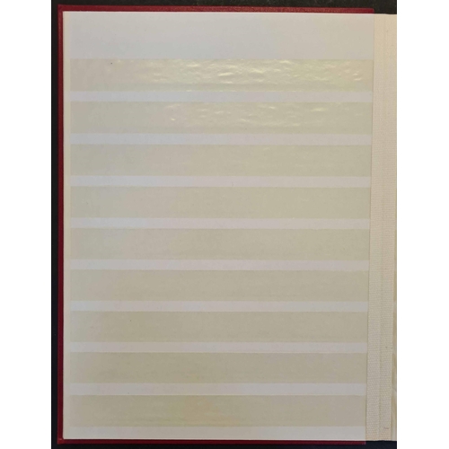 59 - NEW/GOOD USED STOCKBOOKS & ALBUMS: Two cartons, one containing stockbooks: two 32-page (64 sides)  o... 