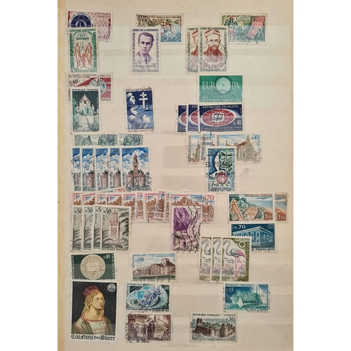 9 - WORLD MISCELLANY; Two cartons containing fourteen albums/stockbooks plus album leaves & loose stamps... 