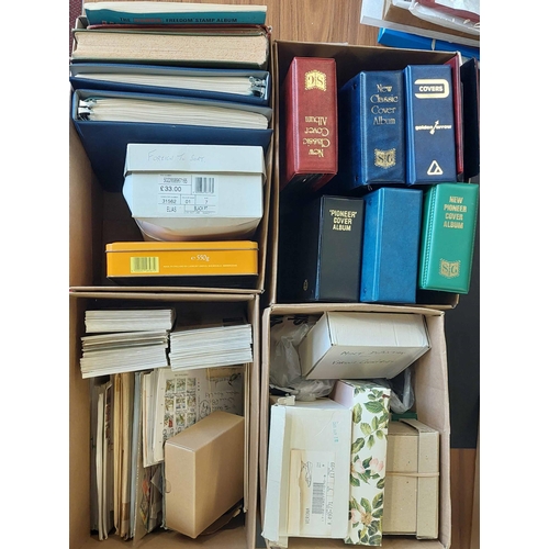 2 - ACCUMULATION OF WORLDWIDE STAMPS & COVERS: Four cartons holding a diverse range of material inc. box... 