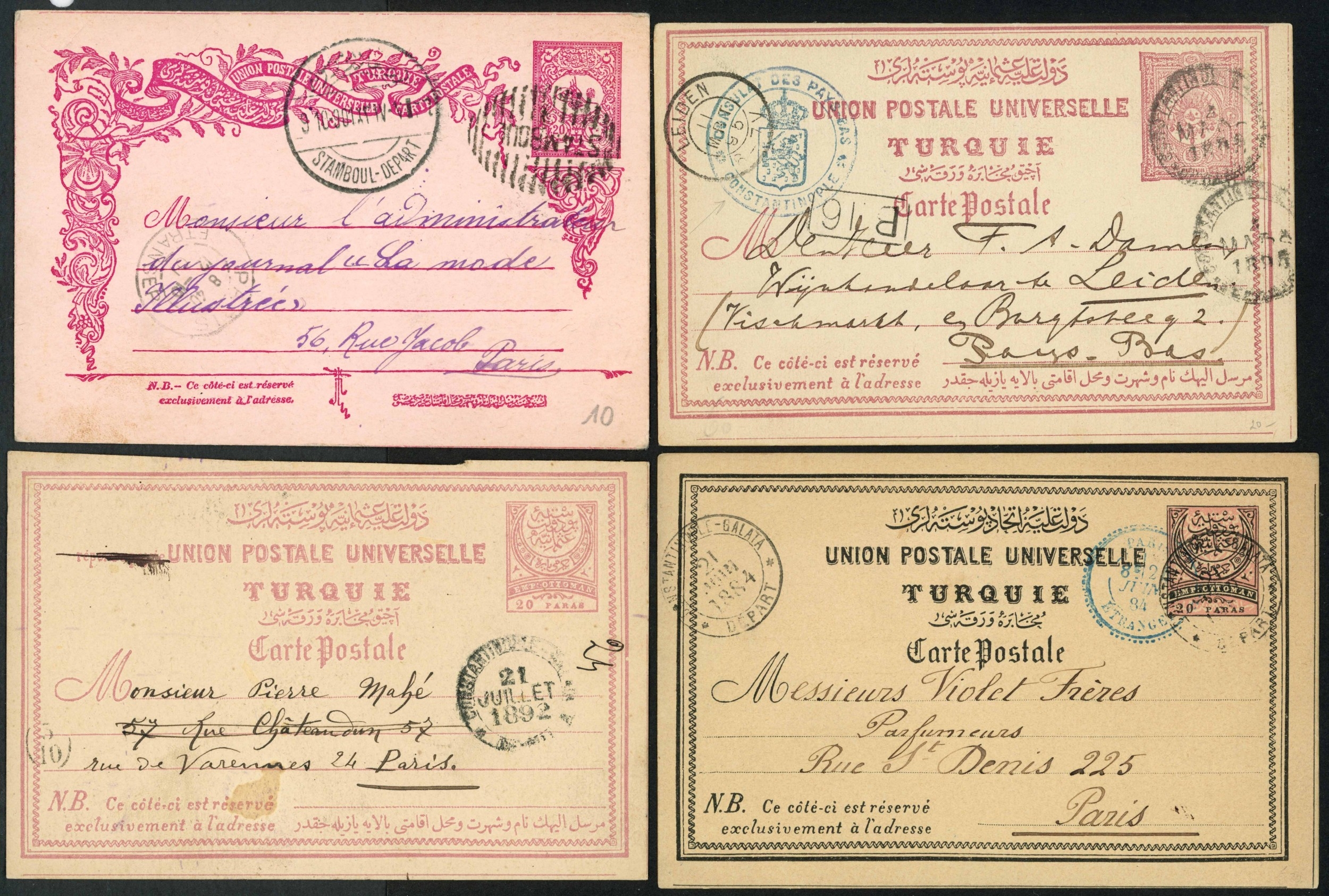 TURKISH P.O. CONSTANTINOPLE: 1884-1944 covers & cards inc. Ottoman ...