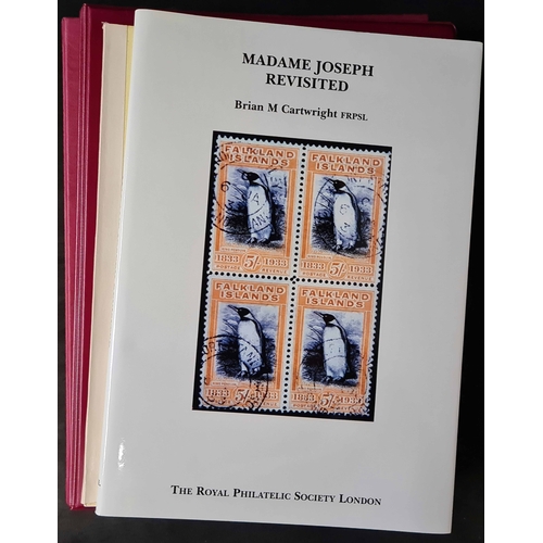 142 - MADAME JOSEPH REVISITED by Cartwright. Pubd by RPSL (2005). 95 pages, hardbound; plus folder of acet... 