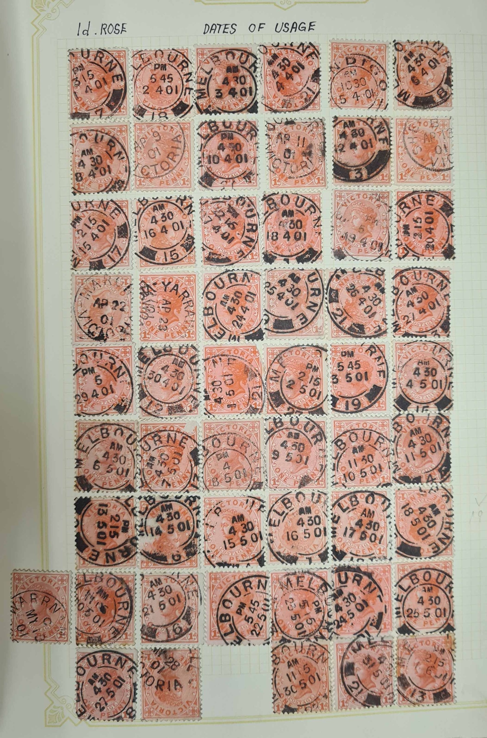 AUSTRALIA & STATES, LARGE POSTMARK COLLECTION in a carton with all ...