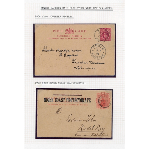 700 - EARLY 20th C. INWARD KAMERUN MAIL: Selection inc. 1902 postcard from Funchal to Douala via Gambia & ... 