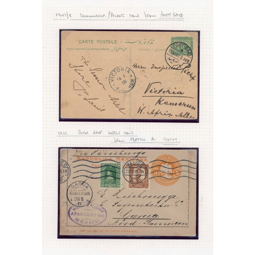 700 - EARLY 20th C. INWARD KAMERUN MAIL: Selection inc. 1902 postcard from Funchal to Douala via Gambia & ... 