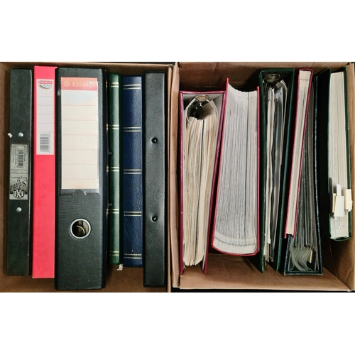 38 - LARGE ACCUMULATION in two cartons housed in 12 stock books or binders, with much Germany arranged by... 