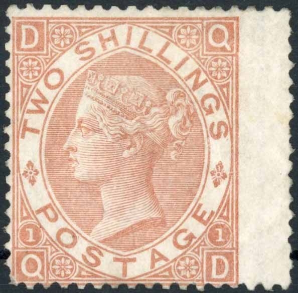 1867-80 LARGE UNCOLOURED CORNER LETTERS - SPRAY OF ROSE WATERMARK - A ...