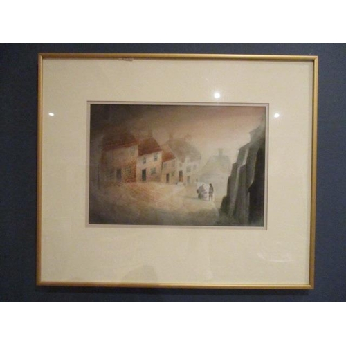 220 - Bernard Wheadon - 'Gold Hill Shaftesbury', watercolour, signed lower right corner, 10 1/2