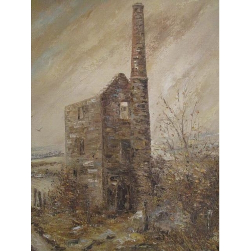 232 - Wyn Appelford - a view of a tin mine, oil on canvas, signed lower right corner, 20