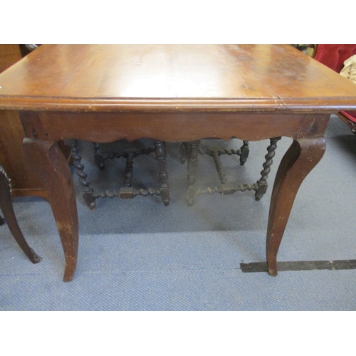 236 - A 19th century French cherry dining table, the planked top having a moulded edge over a shaped friez... 