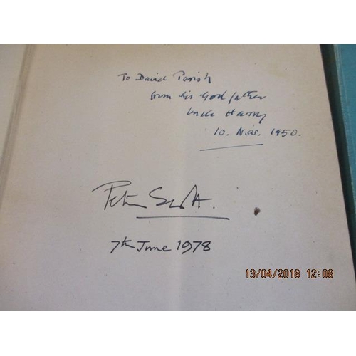 106 - Two signed Peter Scott books, 'Wild Chorus' and 'Morning Flight', together with five other books to ... 