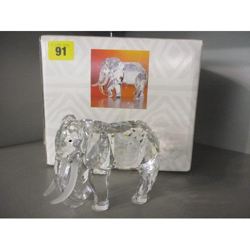 91 - A boxed Swarovski model entitled The Elephant