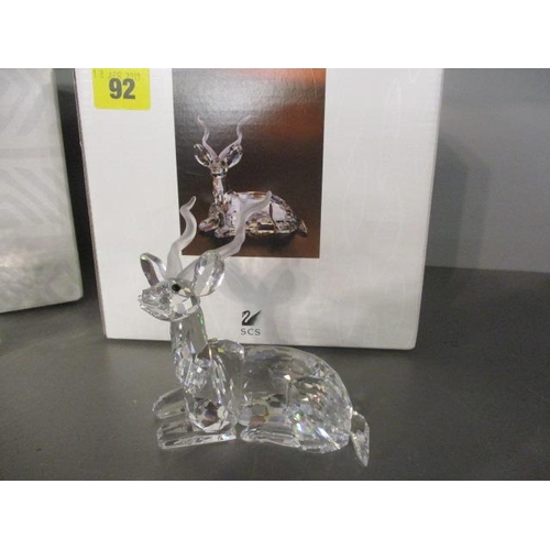 92 - A boxed Swarovski model entitled The Kudu