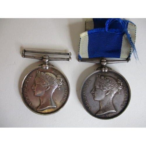 120 - Two Victorian Navel medals for Long Service and Good Conduct, inscribed Robert Cozen CH STO HMS Roya... 