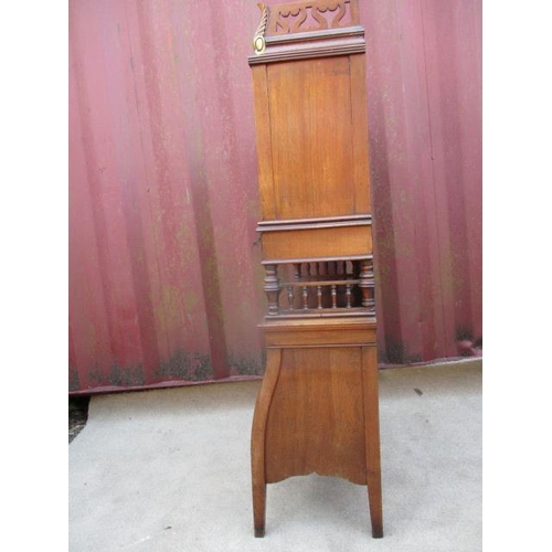 207 - A Thomas Turner of Manchester late 19th century walnut desk, having a pierced gallery with cast, bra... 