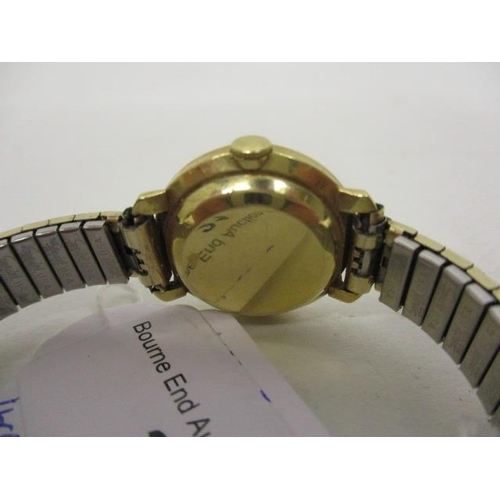 21 - A IWC ladies automatic, gold cased wristwatch circa 1960, on a later expanding bracelet, 24mm