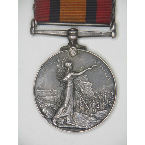 250 - A Victorian Queens South Africa medal with three clasps Transvaal, Orange Free State and Cape Colony... 