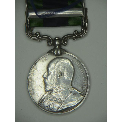 253 - An Edward VII Indian General Service medal with a clasp, South West Frontier 1908 inscribed 1234 H**... 