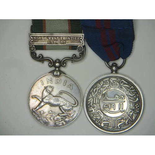 259 - A George VI Indian General Service medal with a clasp North West Frontier, 1936-1937 inscribed 9341 ... 