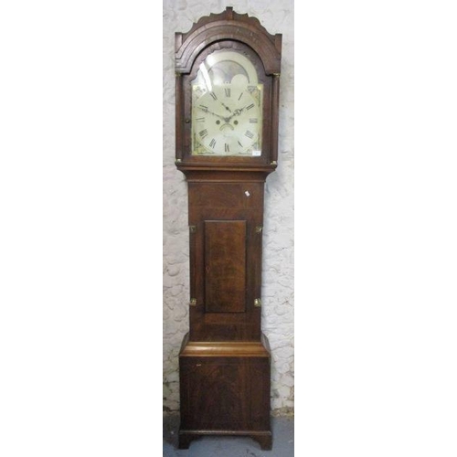 70 - A George III 8 day longcase clock, having a painted dial, inscribed A Barnesan, Bruton, Roman numera... 