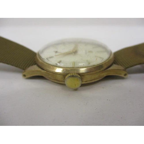 73 - An Omega gents, manual wind, 9ct gold wristwatch, circa 1950, having subsidiary seconds, later crown... 