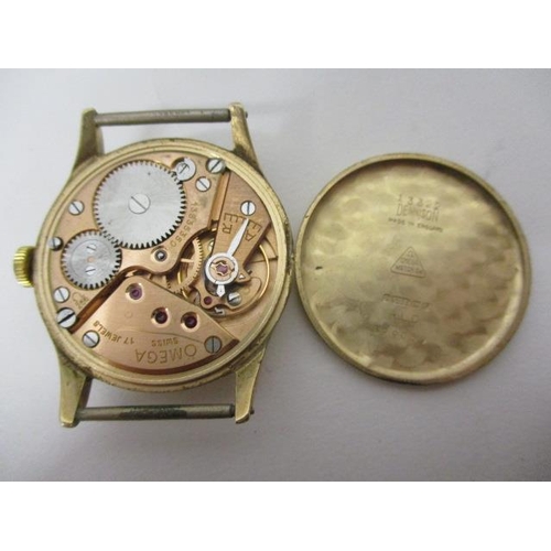 73 - An Omega gents, manual wind, 9ct gold wristwatch, circa 1950, having subsidiary seconds, later crown... 