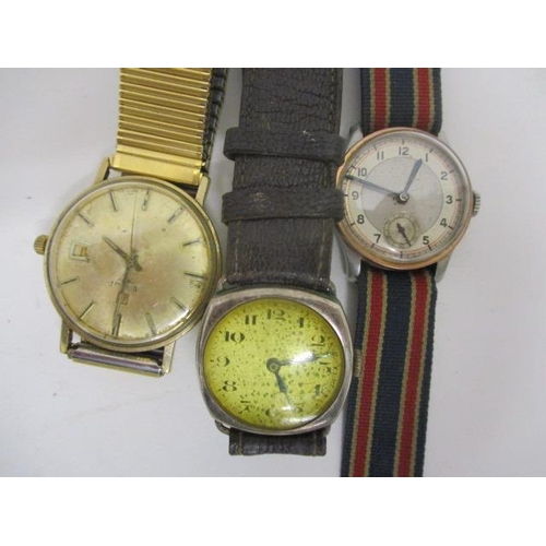 75 - Two early 20th century gents wristwatches, together with a 1960s Tissot Seastar 9ct gold cased, gent... 