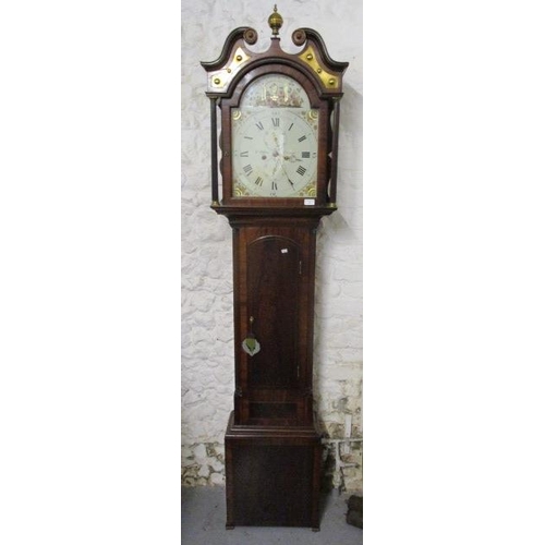 78 - An early 19th century, eight day longcase clock, the 12