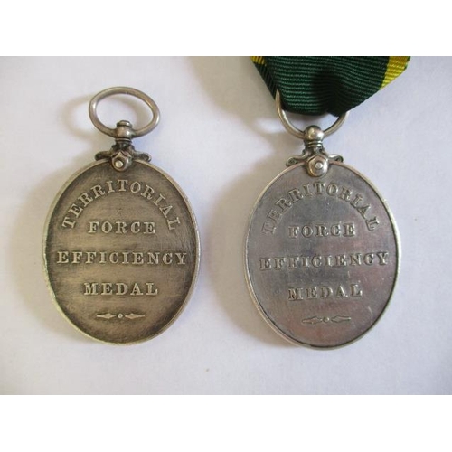 117 - Two George V Territorial Force Efficiency medals, one inscribed 355048 PTE W F Pilkington 10/L 'Pool... 