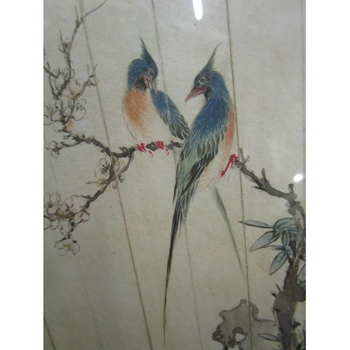 268 - XU Zhen (1841-1915) painter, and Chen Hangwang (1879-1957) calligrapher - a Chinese fan painting on ... 