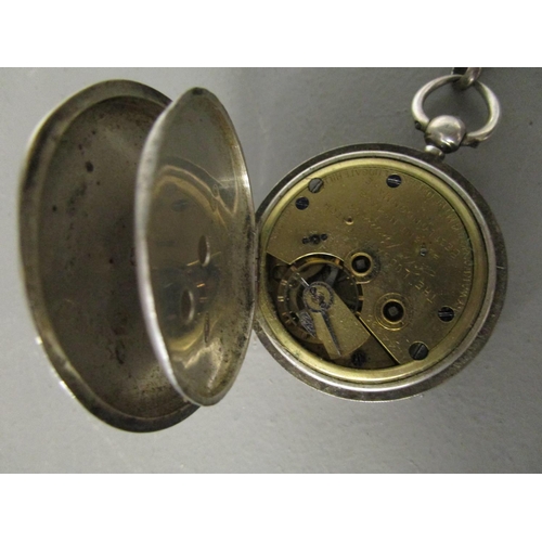 86 - J W Benson, The Ludgate Watch, a silver cased key-wound hunter pocket watch, 1 1/2