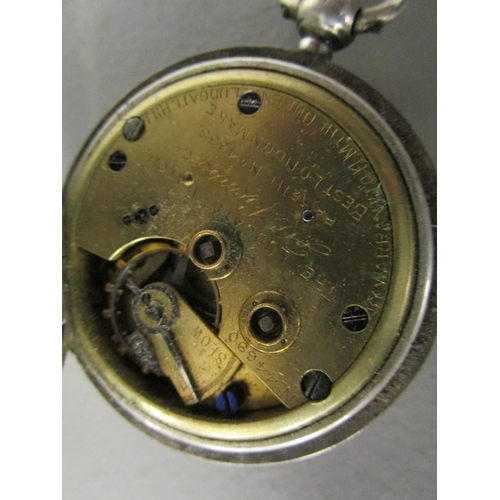 86 - J W Benson, The Ludgate Watch, a silver cased key-wound hunter pocket watch, 1 1/2