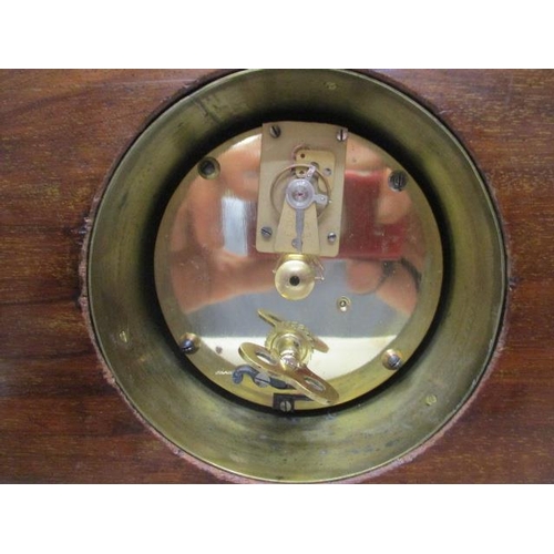 93 - A Weir & Son mantle clock, the movement with a white enamelled dial and Arabic numerals, the string ... 