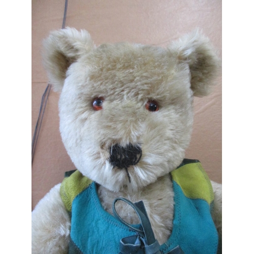 4 - Chiltern Hugmee Teddy Bear, circa 1960, blonde mohair, amber glass eyes (possible replacement), re-s... 