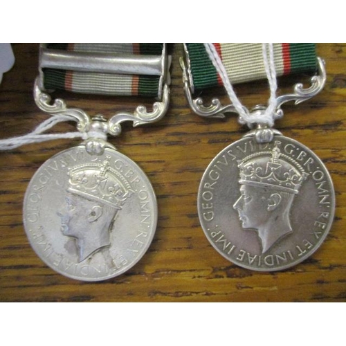 308 - Two George IV Indian service medals, one with a clasp, North West Frontier 1936-37, inscribed 37365 ... 