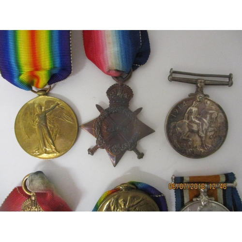 126 - Three groups of WW1 Victory, British War and 1914-15 Star medals, one set inscribed 64961 DVR H Clar... 