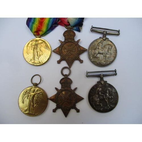 275 - Two groups of WW1 medals Victory, British War and 1914-15 Stars inscribed 1927 PTE G Murray  RAMC an... 