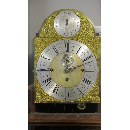 92 - An early 20th century longcase clock, the Winterhalder chiming movement, striking on eight gongs wit... 