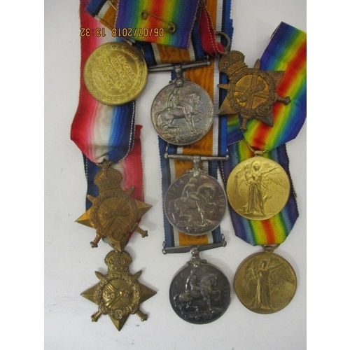 118 - Three groups of WW1 Victory, British War and 1914-5 medals inscribed 4211 SJT N House CAN ASC, 12125... 