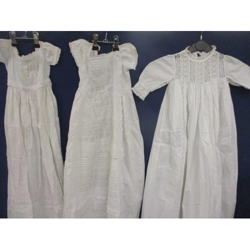 121 - Three Victorian christening gowns