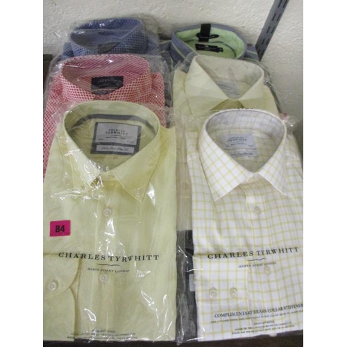 84 - A quantity of modern High Street gents shirts to include, Charles Tyrwhitt and Marks and Spencers, n... 