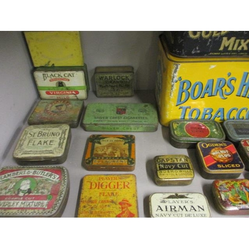 98 - Vintage tobacco tins to include Boar's Head, Lloyds Gold Medal, Ogdens Walnut Plug and Gallagher s t... 