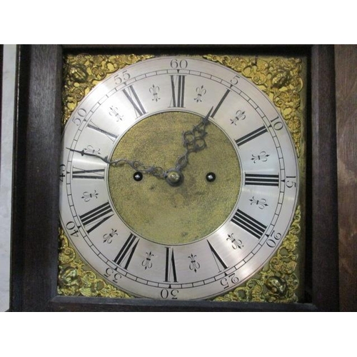 340 - A George III oak, eight day longcase clock, having a substantial movement numbered 1116, gilt dial a... 