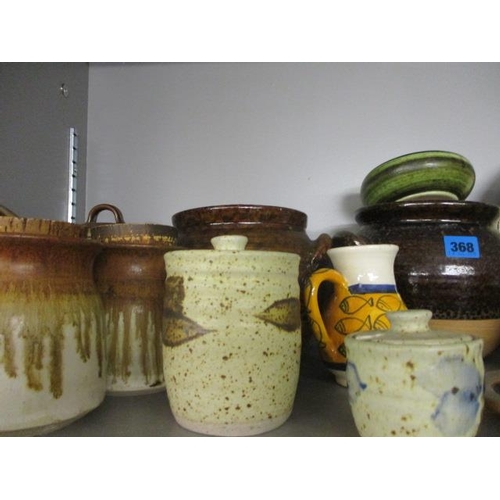 344 - Studio ware pottery to include Guernsey pottery