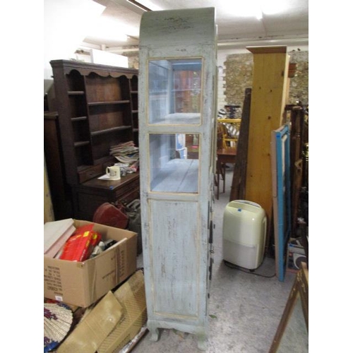 244 - A shabby chic display unit/storage unit in blue, 75