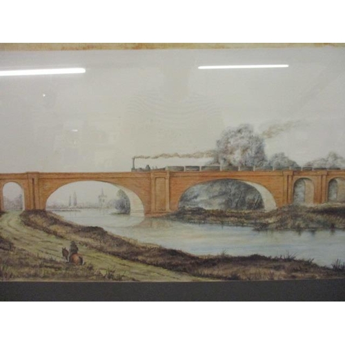 294 - Holmes - Maidenhead Bridge 1974, watercolour, 20