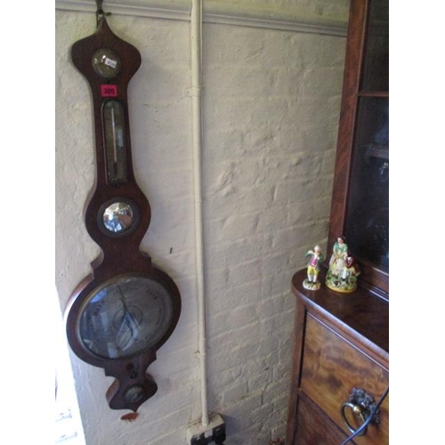 309 - A Victorian oak wheel barometer A/F, 41